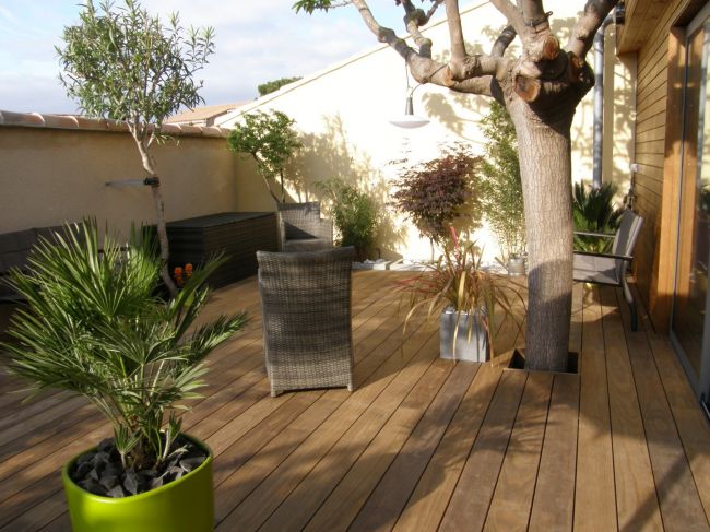 Terrasse en bois (Kebony) à Salon de Provence
